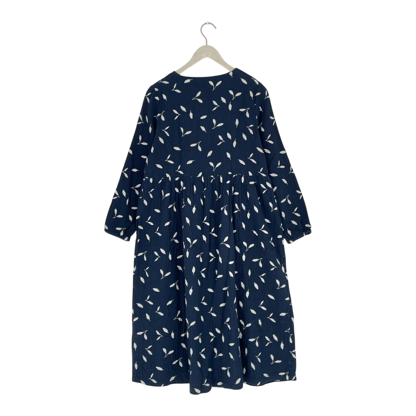 Kaiko muslin button dress, indigo wind | woman S