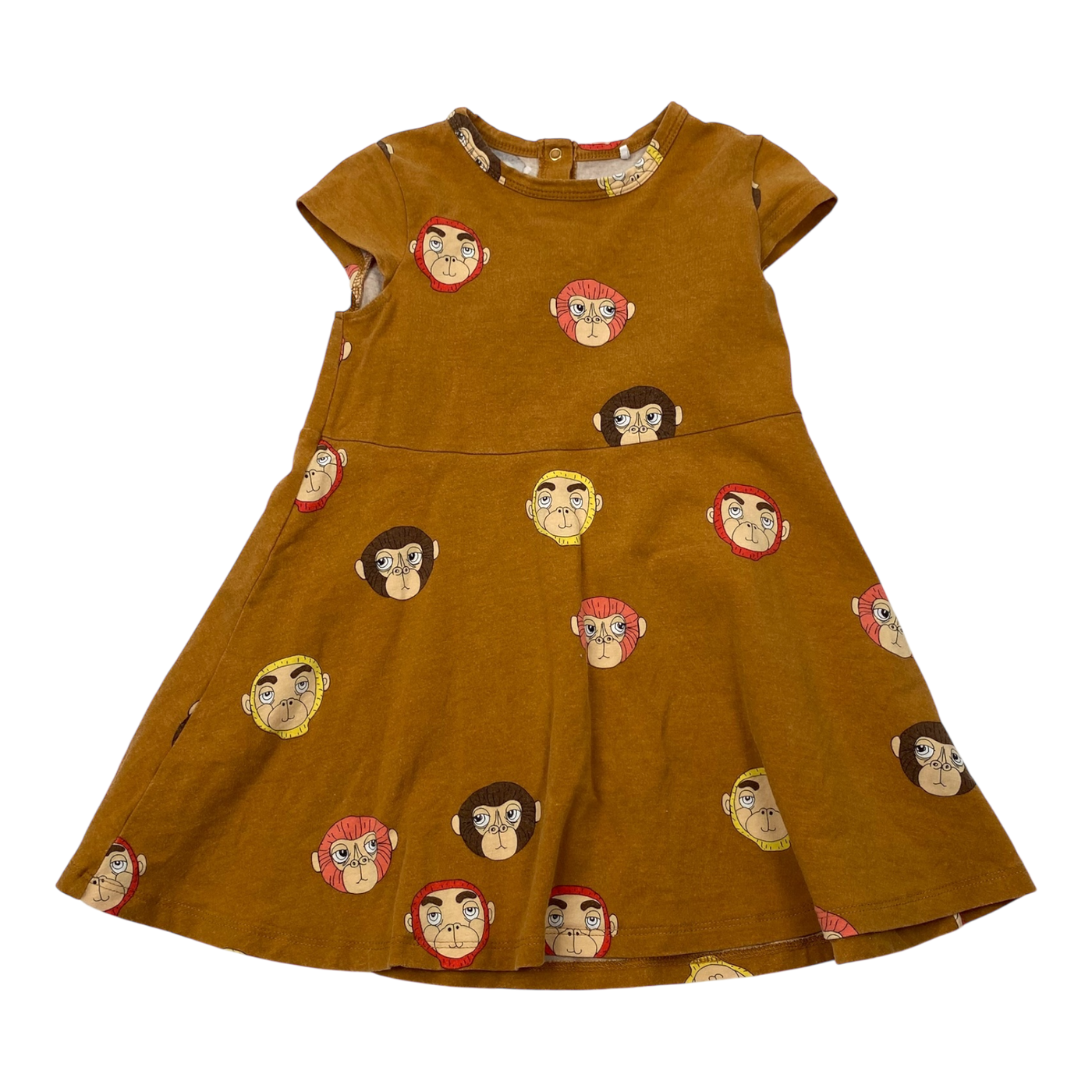 Mini Rodini t-shirt dress, caramel | 92/98cm
