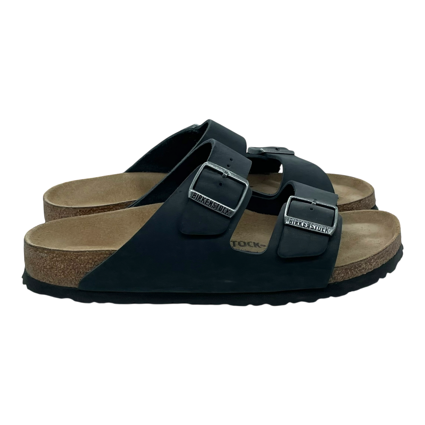 Birkenstock arizona sandals, black oiled leather | 41