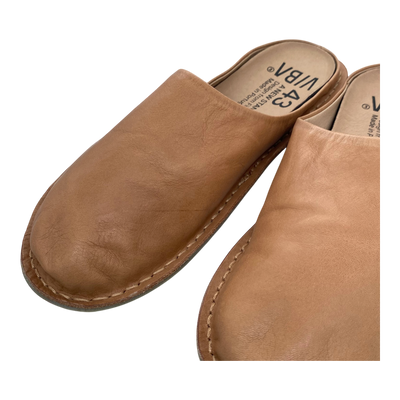 VIBAe Roma leather slippers, fawn tan | 43
