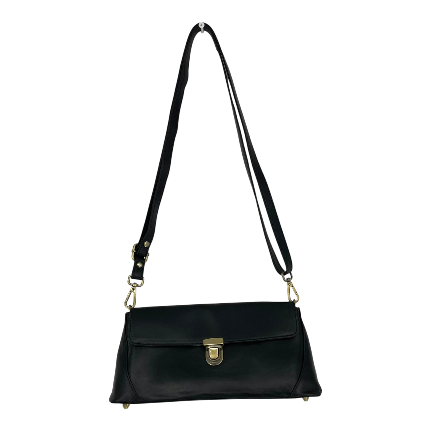 Holzrichter leather shoulder bag, black