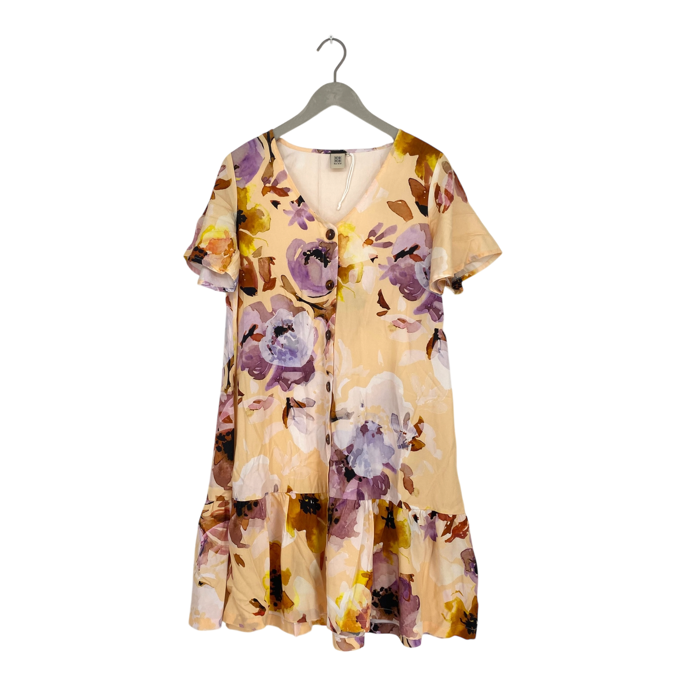 Kaiko frill button dress, cream | woman S