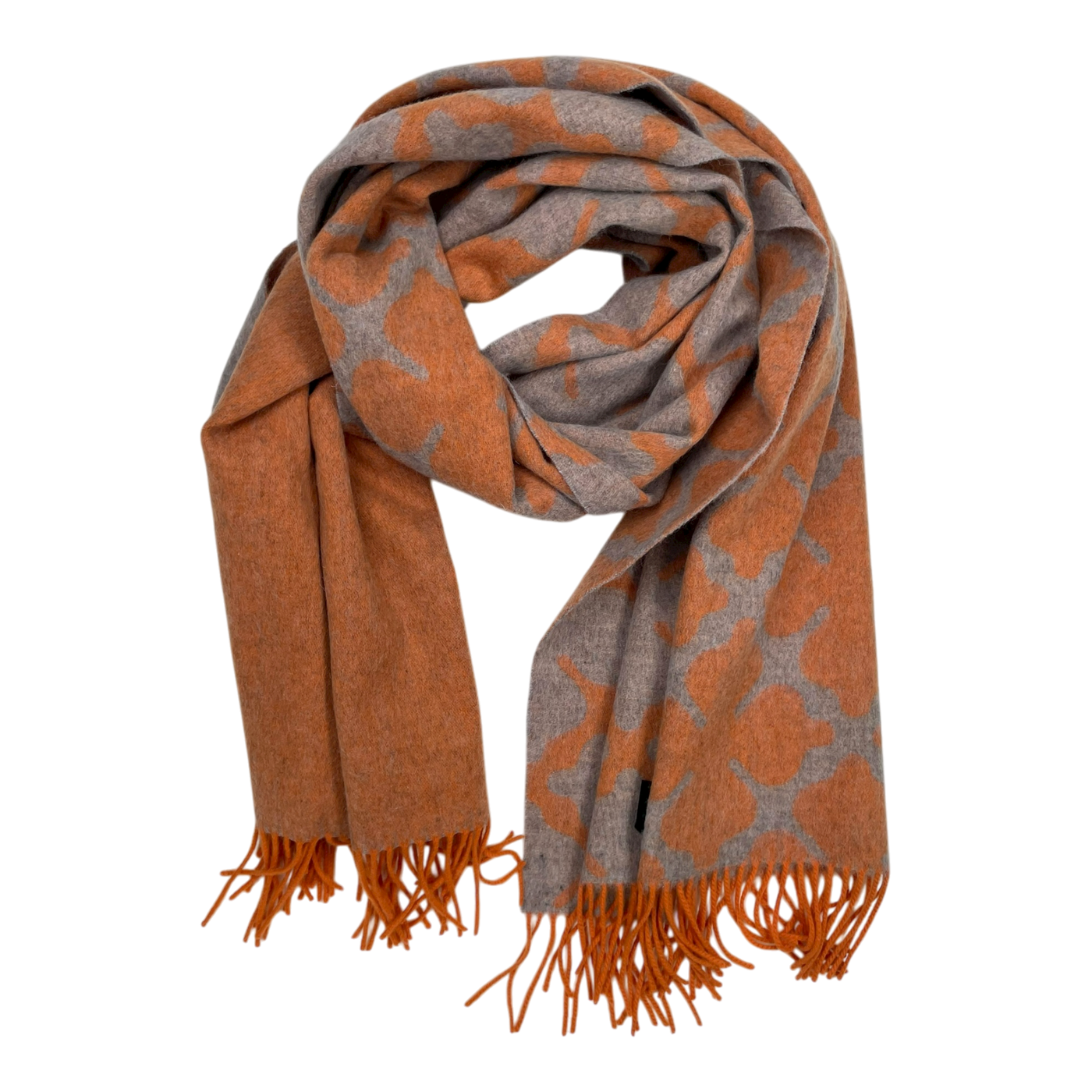 By Malene Birger scarf, orange/grey