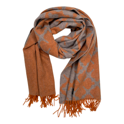 By Malene Birger scarf, orange/grey