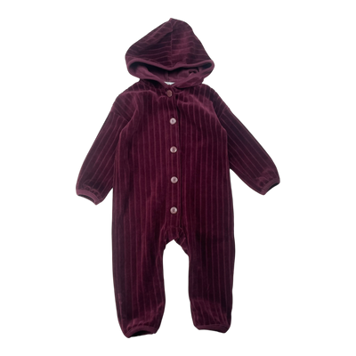 Mainio velour jumpsuit, wine | 74/80cm