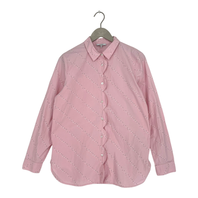 Ganni button down shirt, pink | woman 40