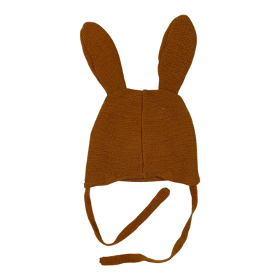 Metsola bunny ear beanie, caramel | 2-6m