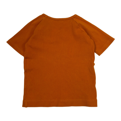 Metsola rib t-shirt, orange | 110cm