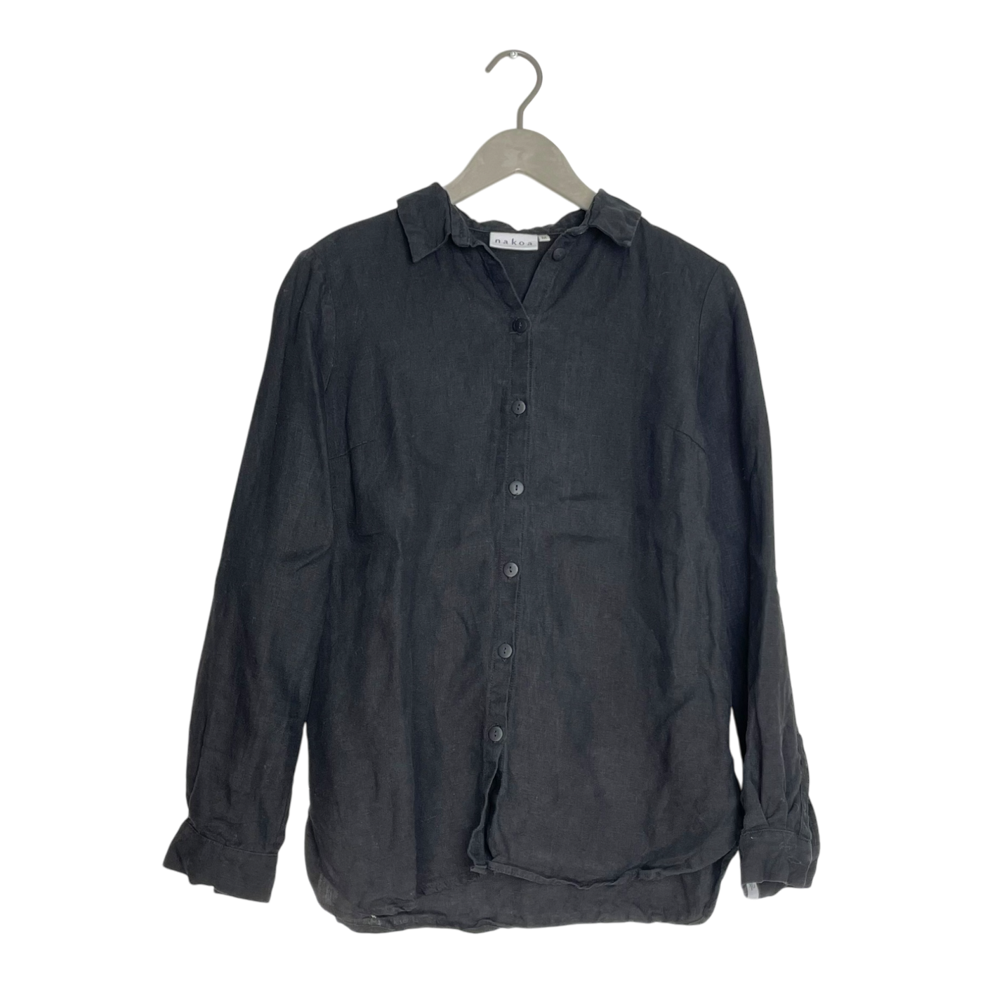 Nakoa cloe linen shirt, black | woman M