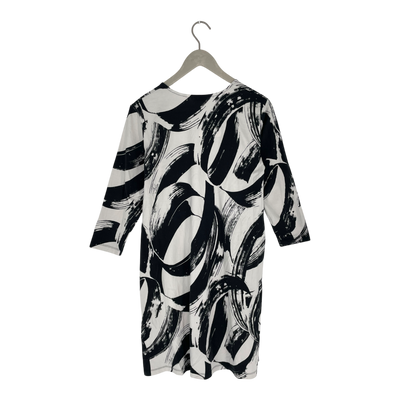 Marimekko aretta tricot dress, black & white | woman M