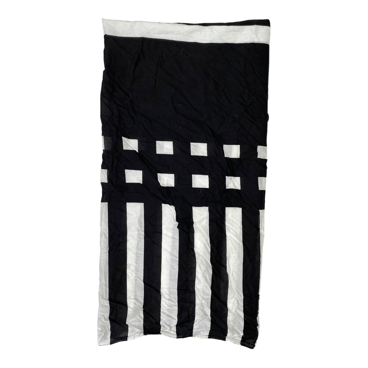 Marimekko tiet rantahuivi woven scarf, black/white