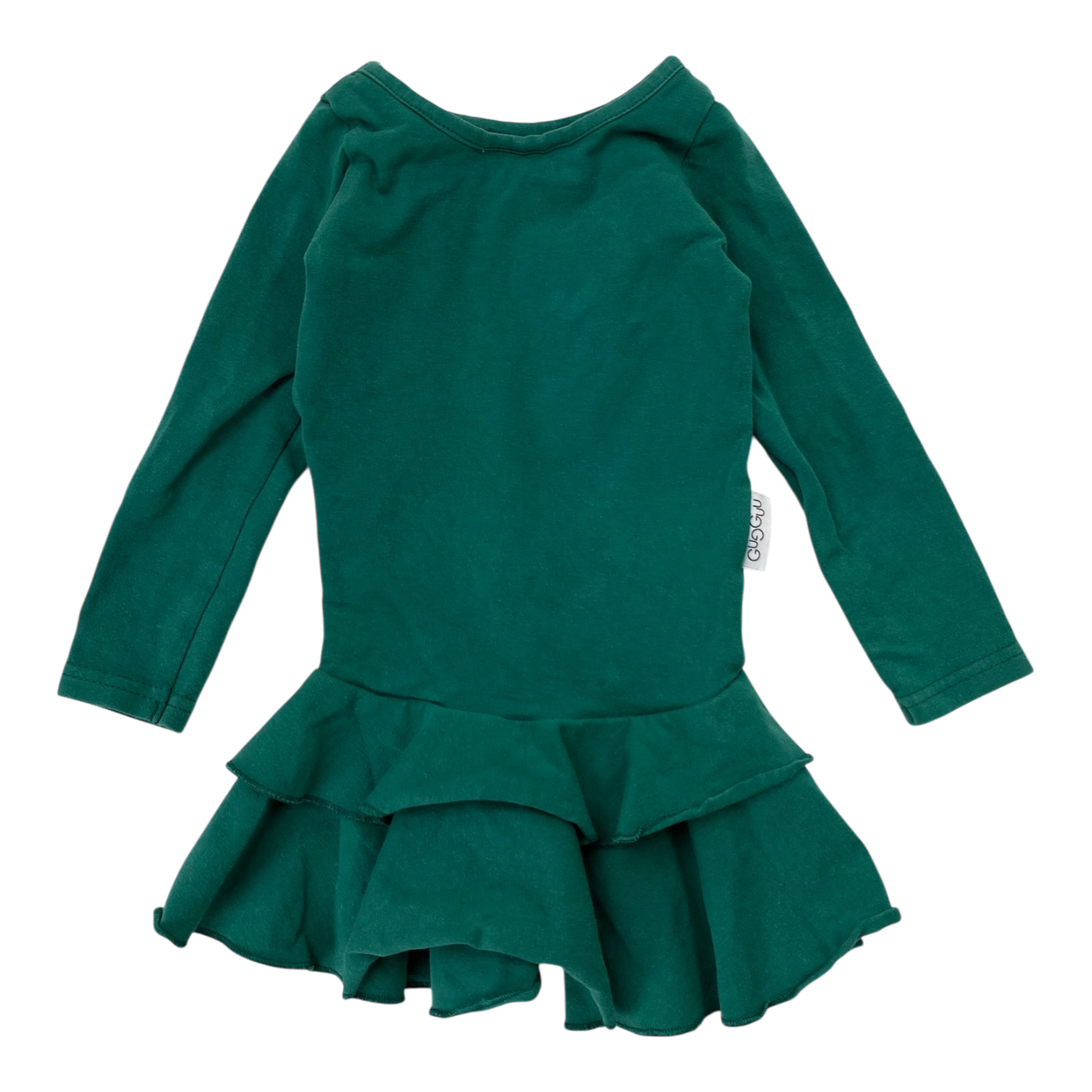 Gugguu frilla dress, teal | 62cm