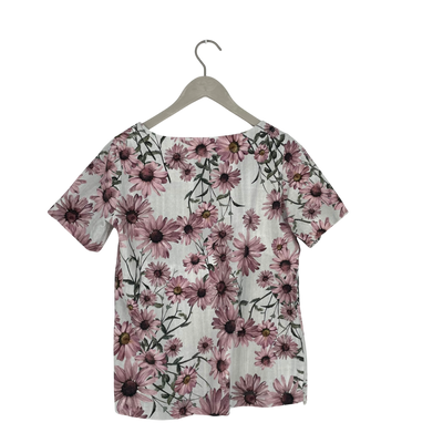 Ommellinen t-shirt, vintage flowers | woman M