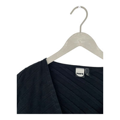 Papu cropped petit cotton cardigan, black | woman M/L