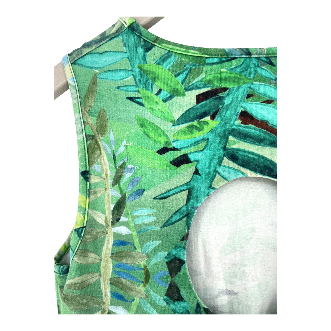 R/H belted tank dress, leafs | woman M