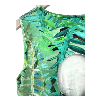 R/H belted tank dress, leafs | woman M