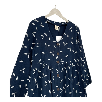 Kaiko muslin button dress, indigo wind | woman S