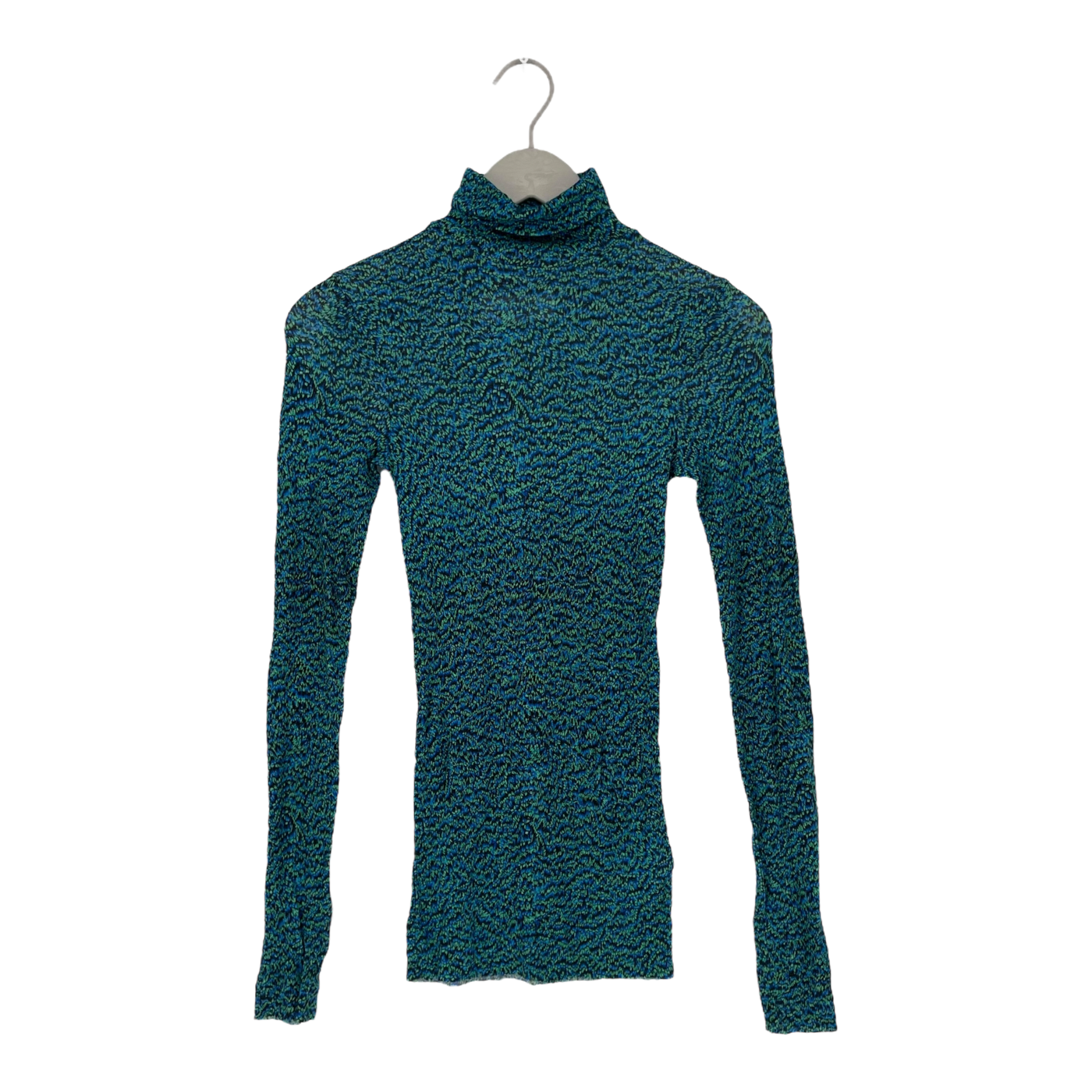 COS merino turtleneck shirt, blue/green | woman S