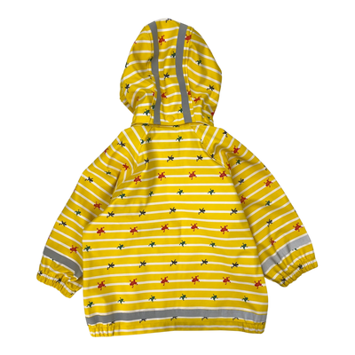 Polarn o. Pyret rain jacket, yellow stripes | 86/92cm