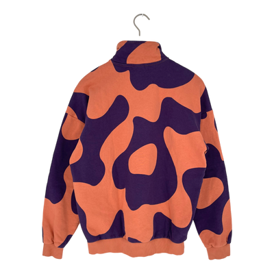 Mainio superpower half zip sweatshirt, terracotta/purple | woman XS