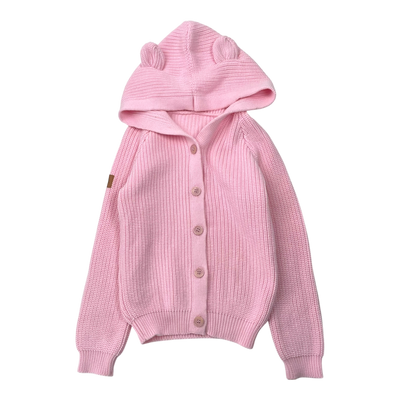 Metsola knitted cardigan, pink | 110/116cm