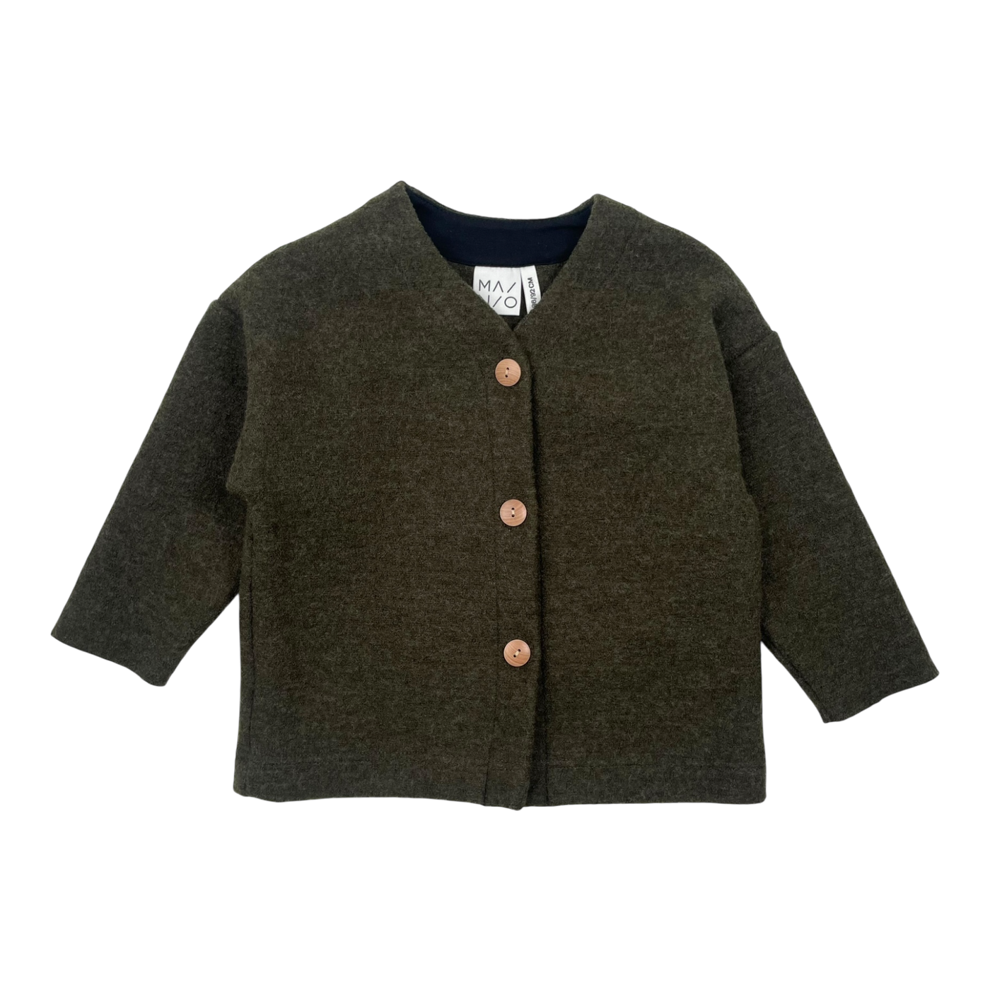 Mainio boiled wool jacket, hunter green | 86/92cm