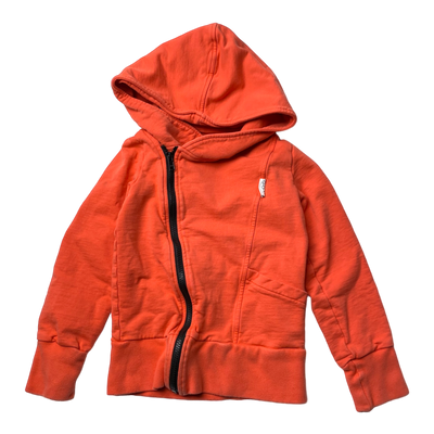 Gugguu zipper hoodie, coral | 122cm