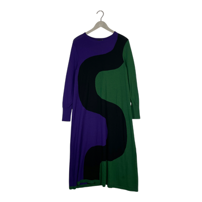 Marimekko x Uniqlo knit dress, color block | woman L