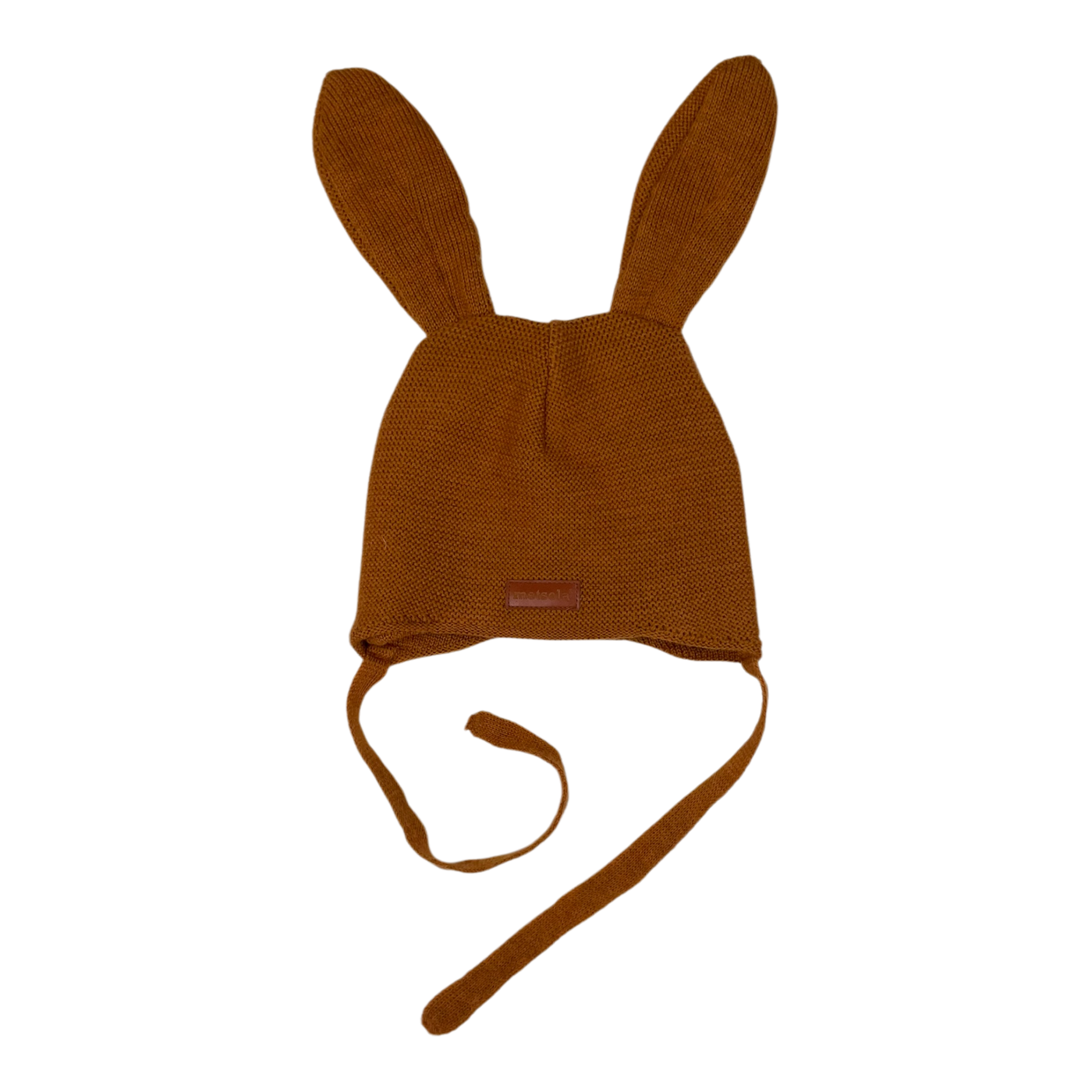 Metsola bunny ear beanie, caramel | 2-6m