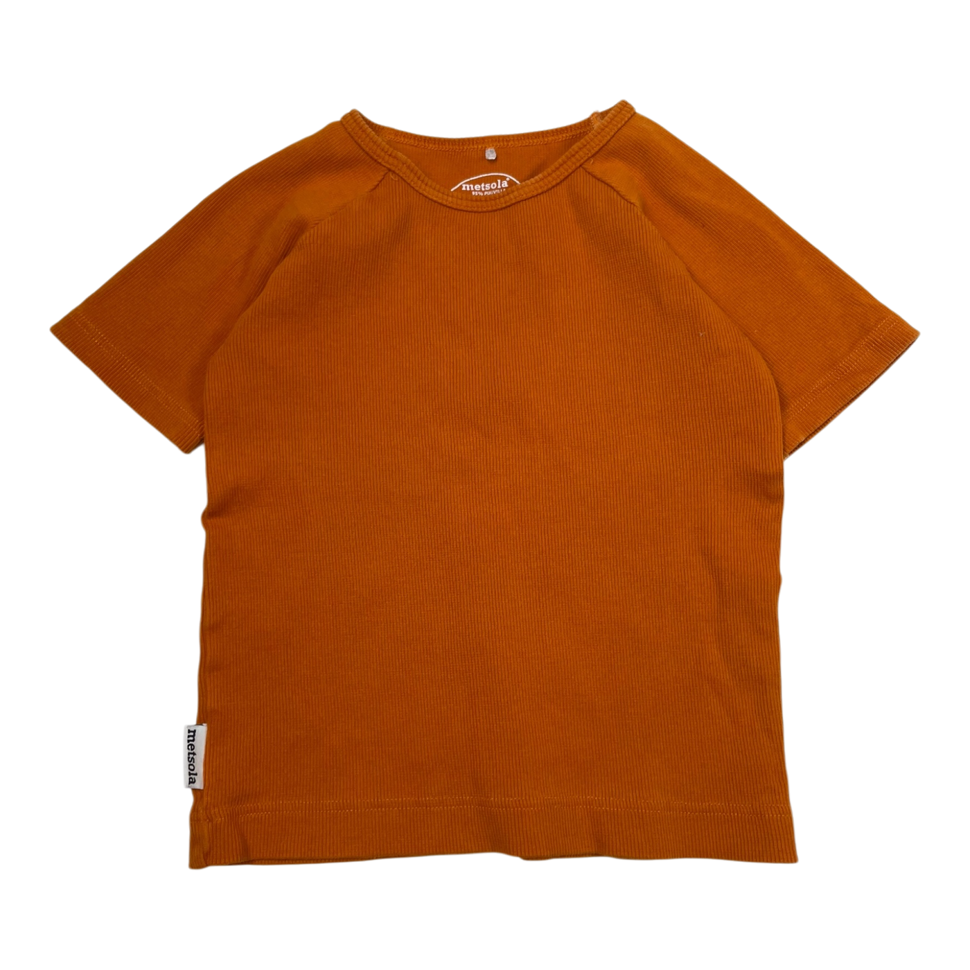 Metsola rib t-shirt, orange | 110cm