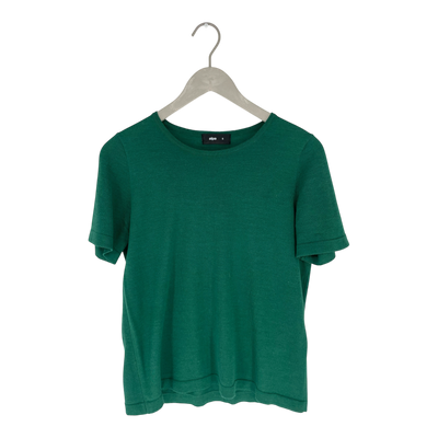 Alpa alpaca and silk knitted shirt, green | woman S