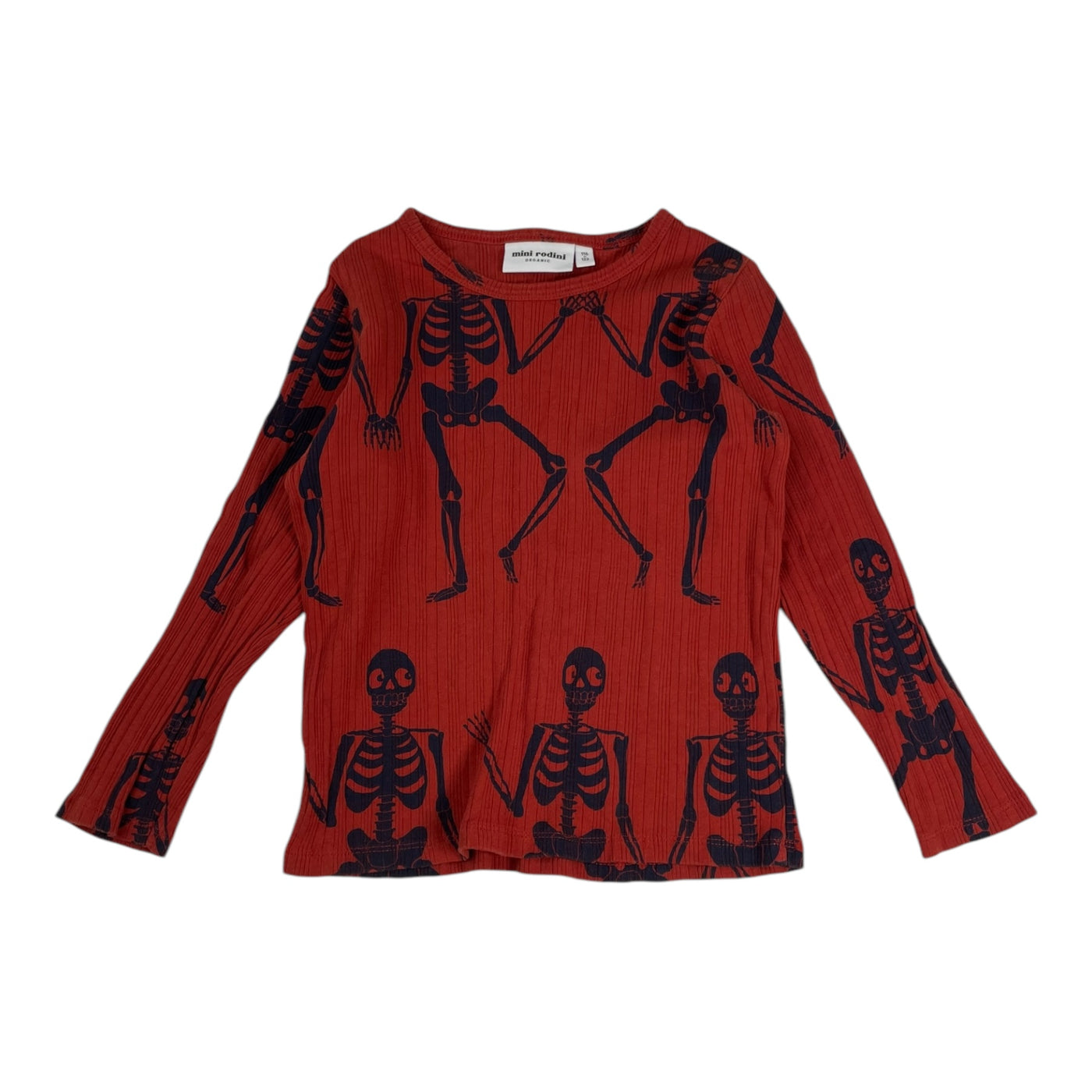 Mini Rodini shirt, skeleton | 116/122cm