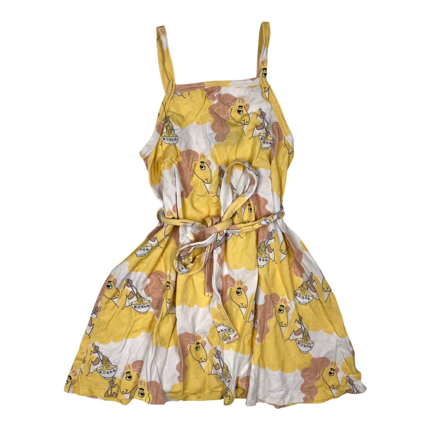 Mini Rodini sleeveless dress, unicorns | 128/134cm