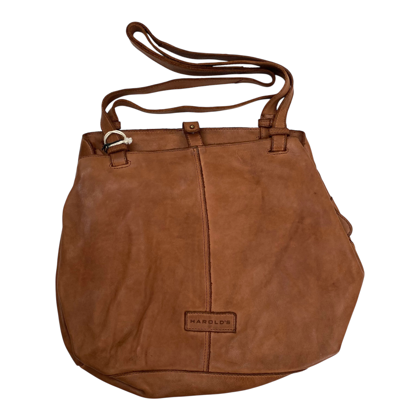 Harold's Bags leather submarine shopper twin, cognac