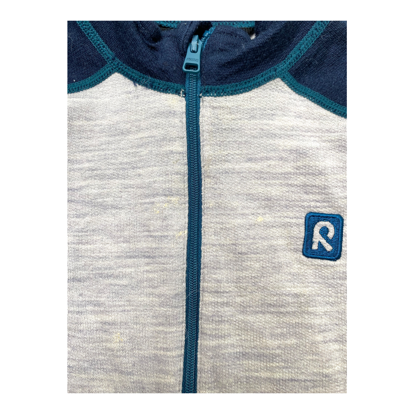 Reima wool baselayer shirt, midnight blue / grey | 92cm