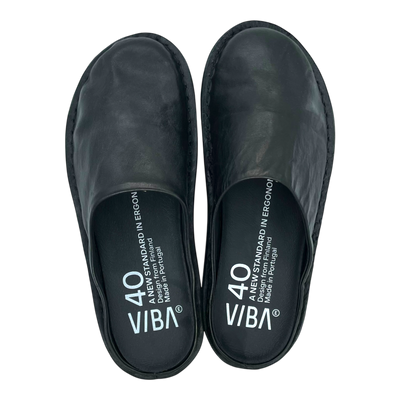 VIBAe Roma leather slippers, preto black | 40