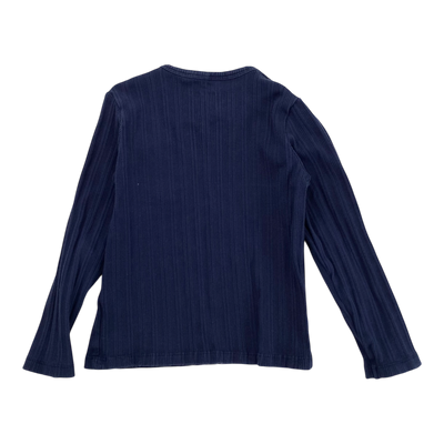 Mini Rodini rib shirt, navy blue | 104/110cm