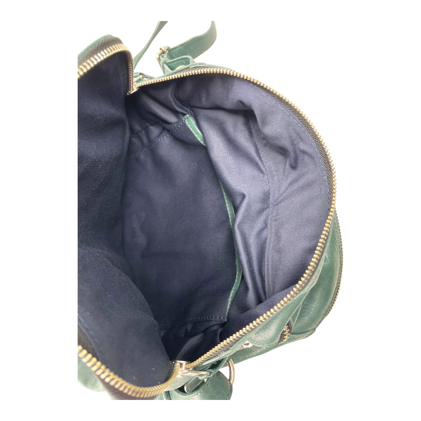 Harold's Bags leather tryo shopper, petrol