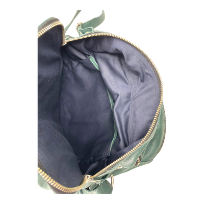 Harold's Bags leather tryo shopper, petrol