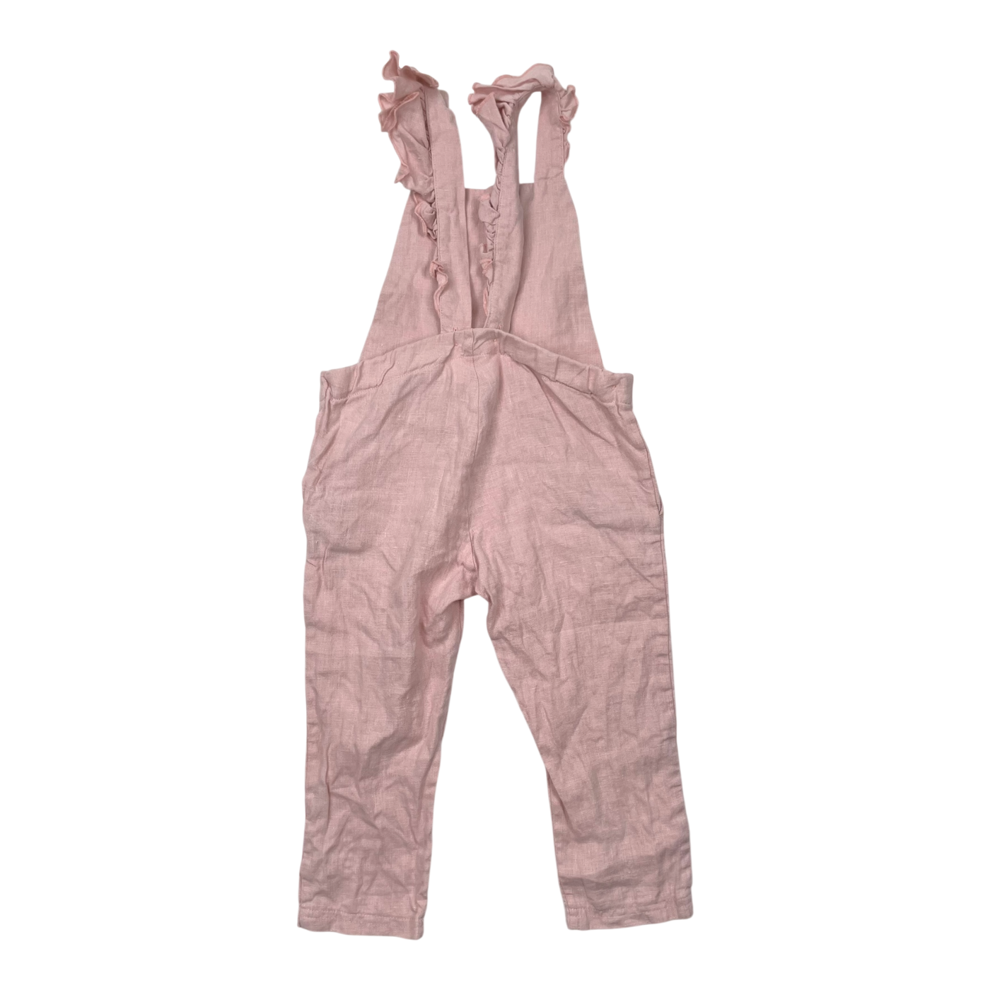 Nakoa linen dungarees, light pink | 92/98cm