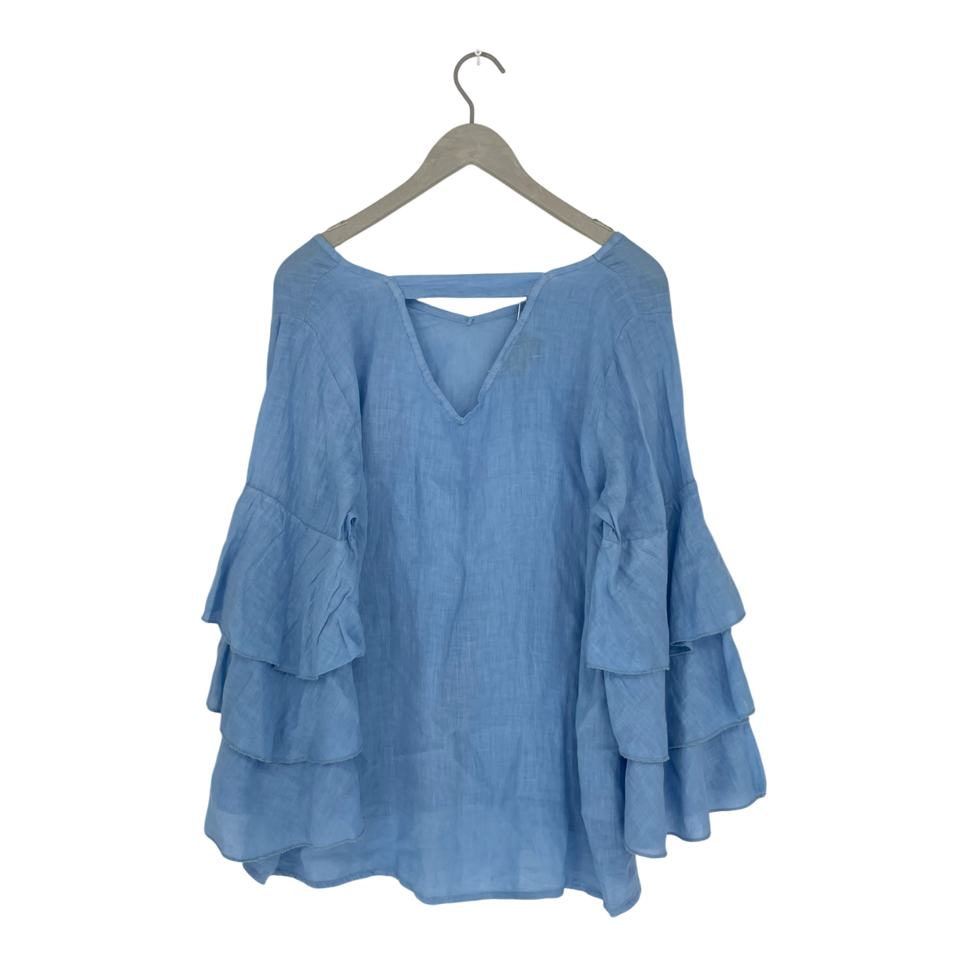 Bypias bohemiana linen blouse, blue | woman M-L