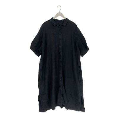 Aarre linen dress, black | woman 3XL