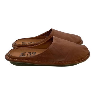 VIBAe Roma leather slippers, cognac brown | 39