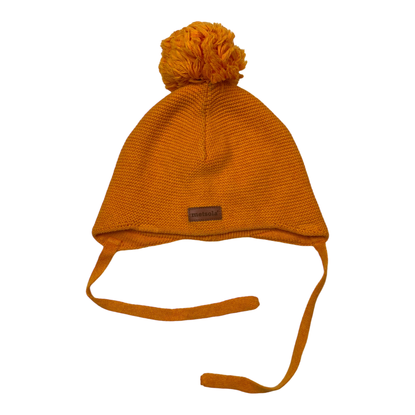 Metsola knitted cotton beanie, orange | 3-4y