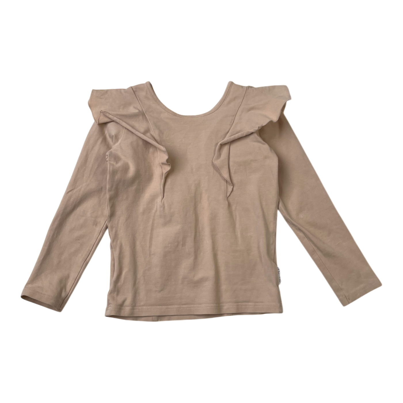 Gugguu frill shirt, wheat | 104cm