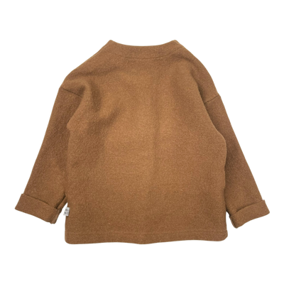 Mainio boiled wool jacket, golden brown | 110/116cm