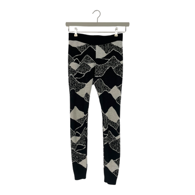 Uhana merino wool leggings, black/white | woman S