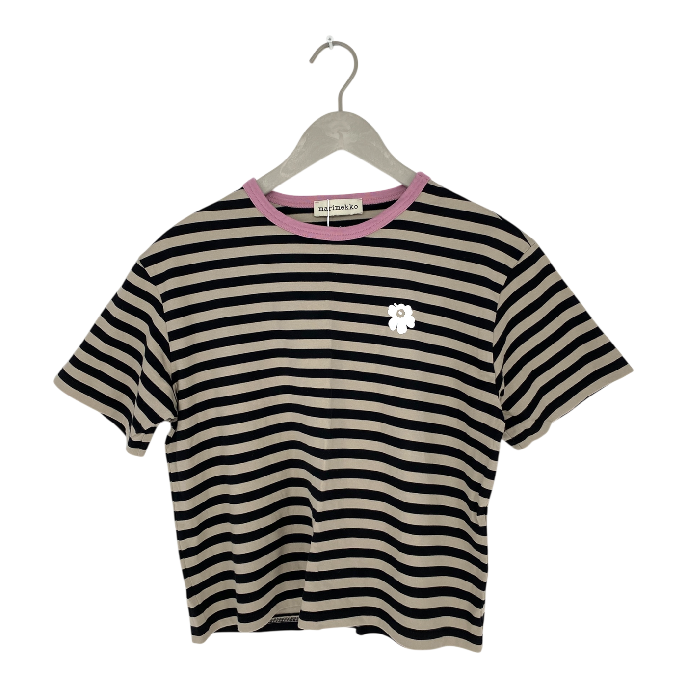 Marimekko oversized t-shirt, tasaraita unikko | woman XXS