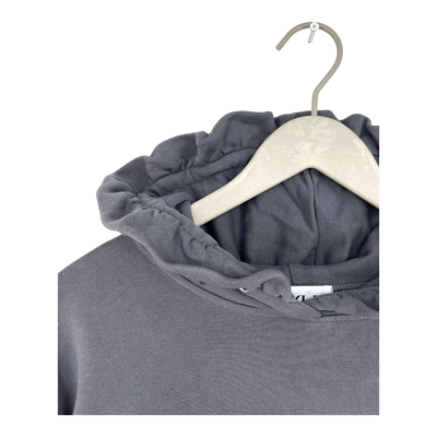 R/H Studio frill hoodie, grey | woman XL
