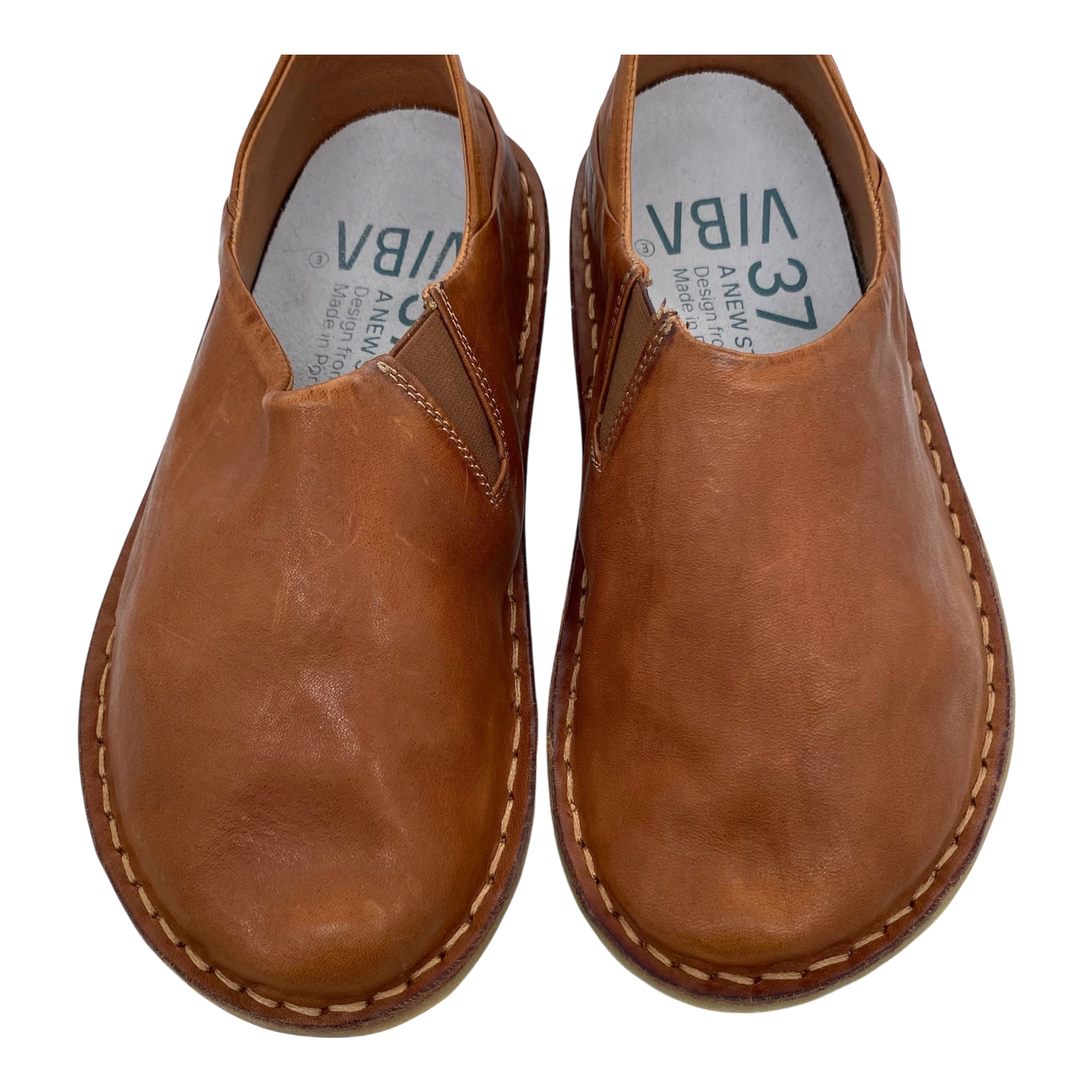VIBAe Zuma leather shoes, cognac brown | 37